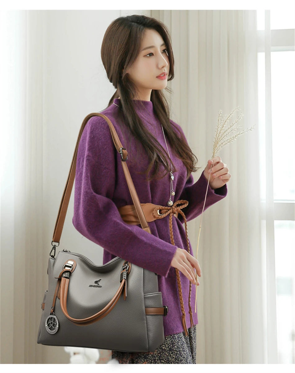 Genuine Luxury Handbags Women Bags Designer HIgh Quality Leather Large Crossbody Bags for Women 2024 Shoulder Bag Sac A Main