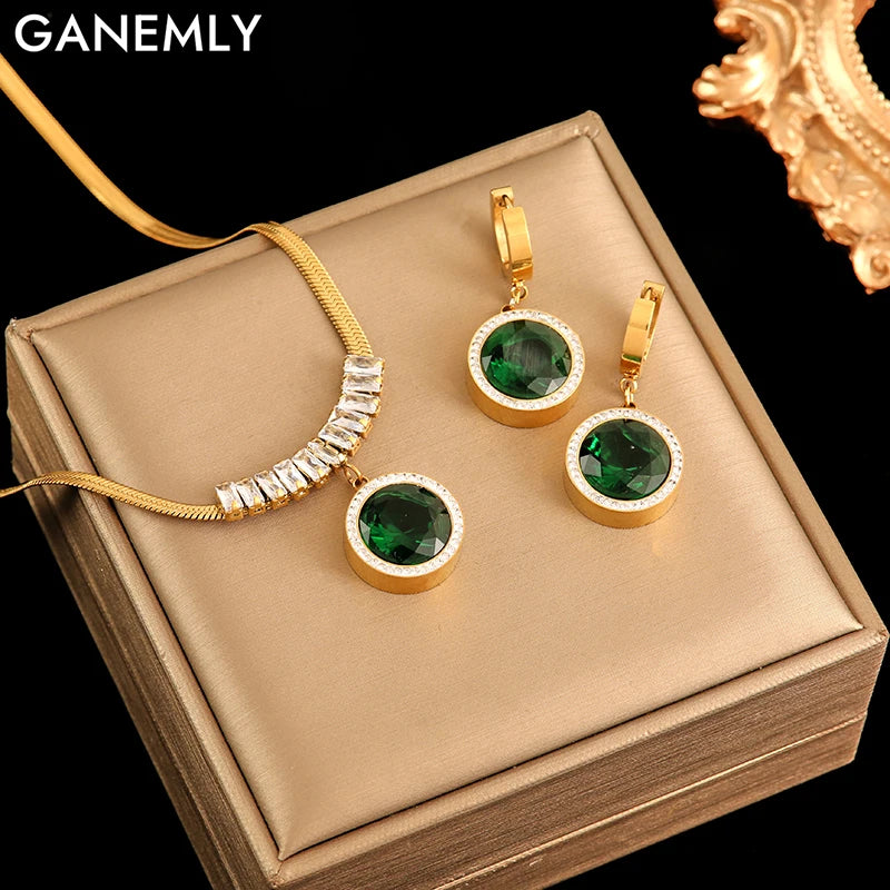 GANEMLY Green Zircon Crystal