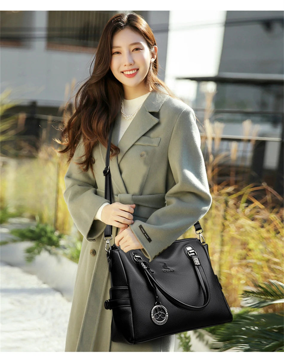 Genuine Luxury Handbags Women Bags Designer HIgh Quality Leather Large Crossbody Bags for Women 2024 Shoulder Bag Sac A Main