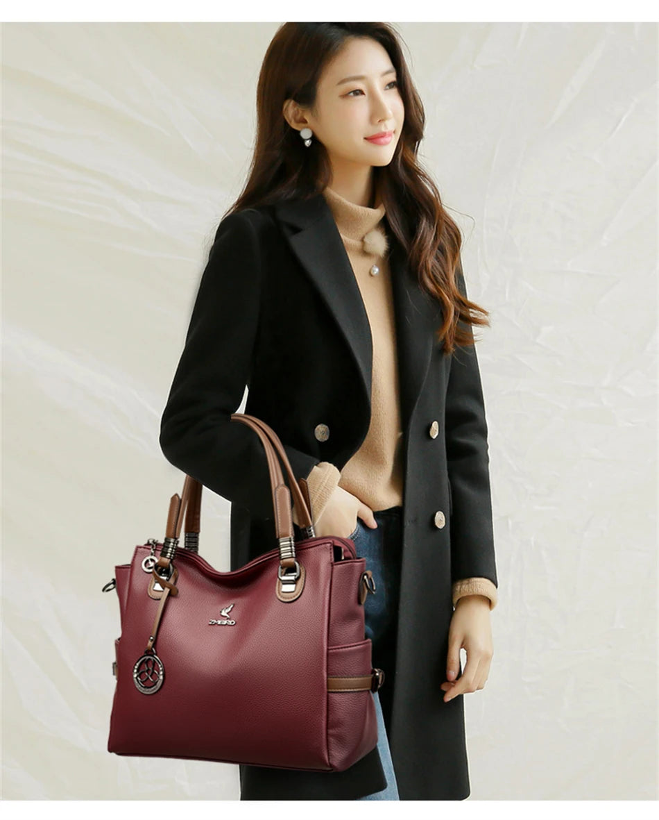 Genuine Luxury Handbags Women Bags Designer HIgh Quality Leather Large Crossbody Bags for Women 2024 Shoulder Bag Sac A Main