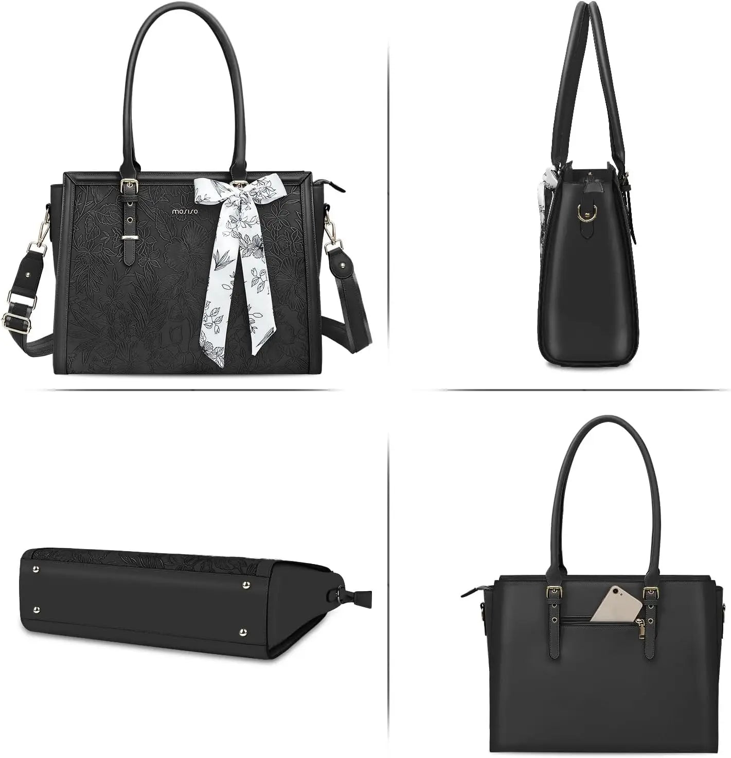 Women's Bag PU Leather Tote Bag Luxury Handbags For Women Large Capacity Shopping Messenger Tote Business NoteBook