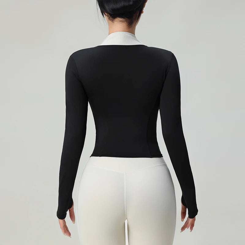 Girls Long Sleeve Activewear Running Sport Coat Slim