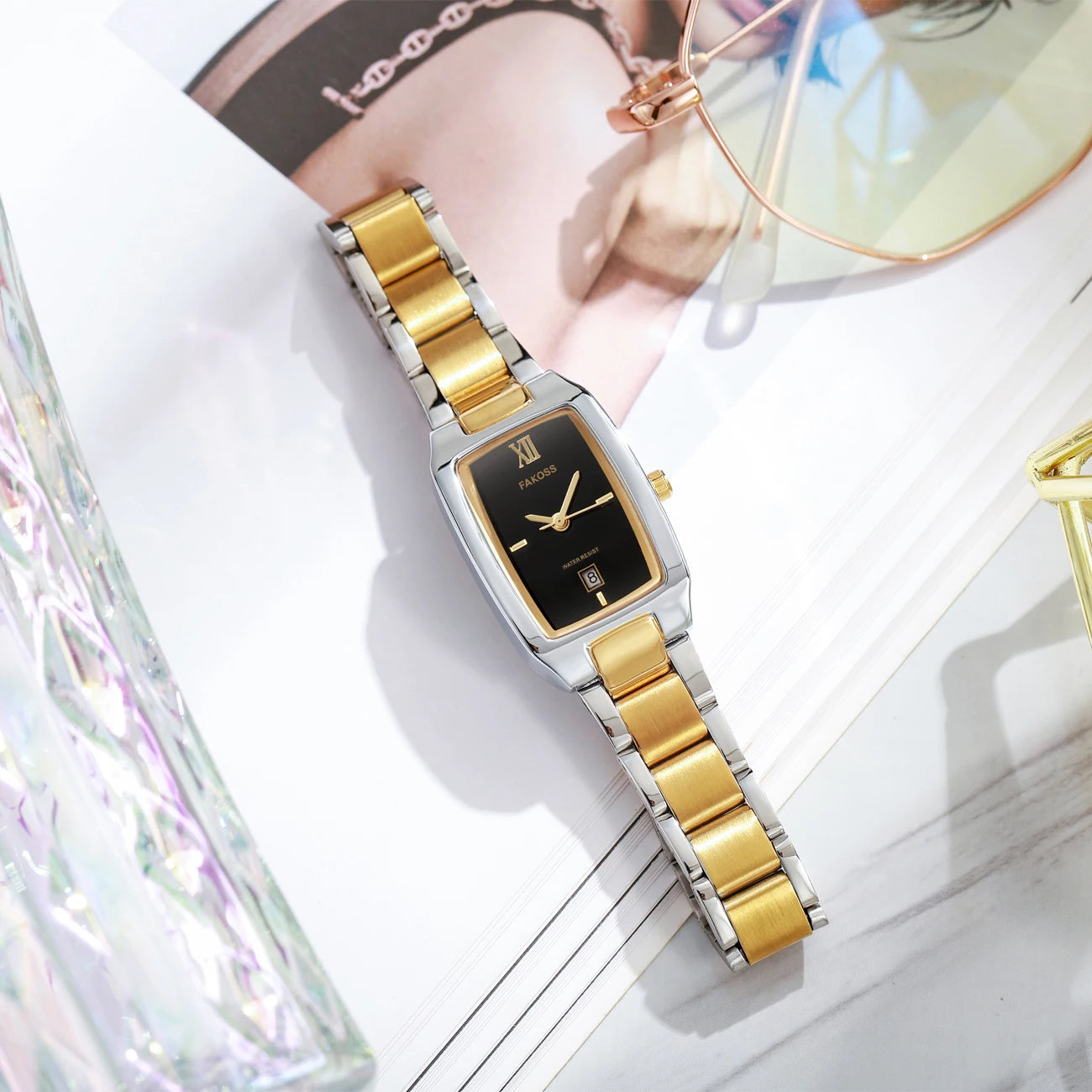 WWOOR Fashion Women's Watch Waterproof Ladies Quartz Wristwatch Luxury Simple Stainless Steel Bracelet Watches Relogio Feminino