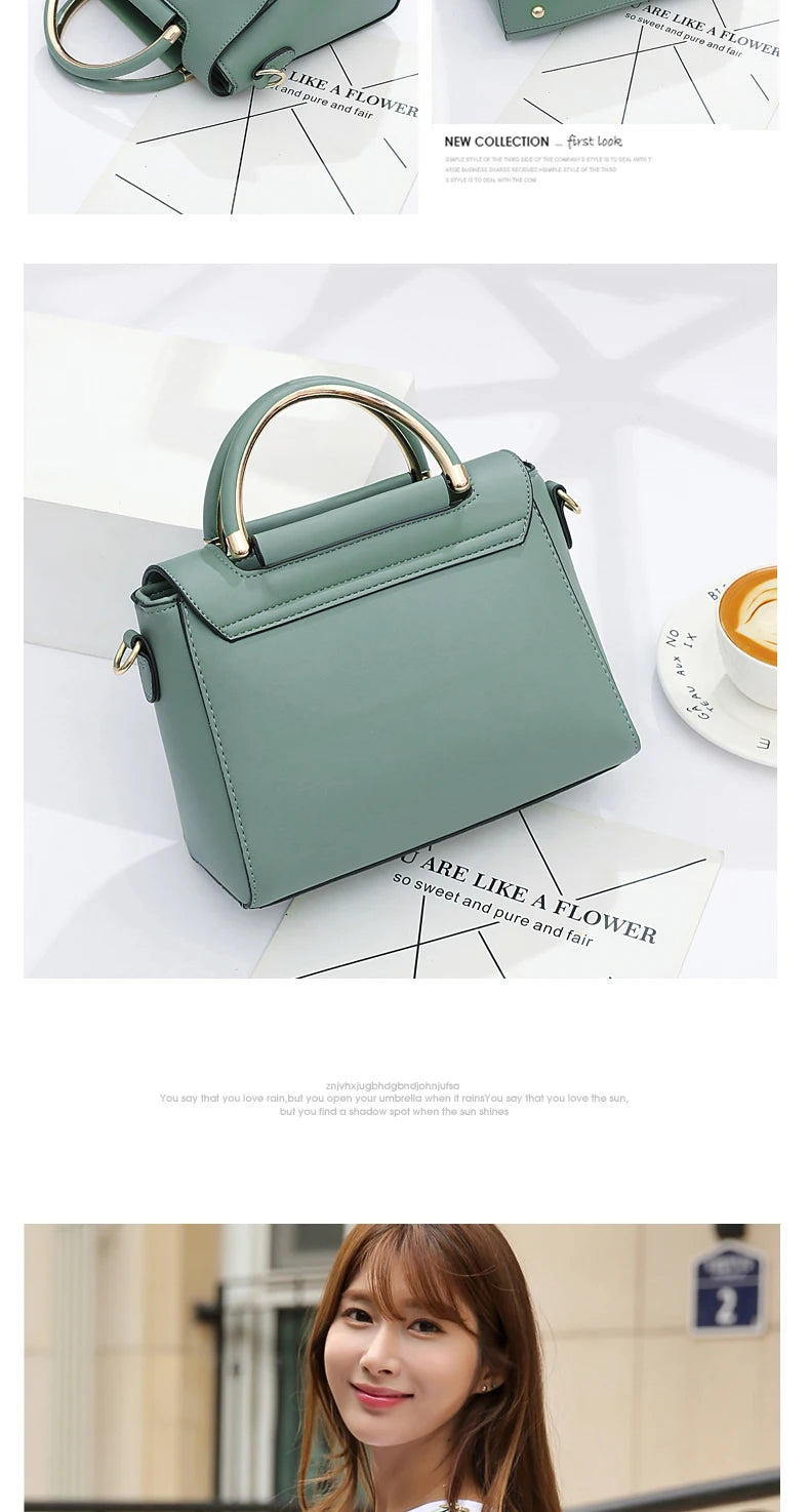 High Quality Leather Handbag Purse Women's Bag 2024 Trend Luxury Brand Designer Shoulder Crossbody Sac Lady Messenger Small Tote