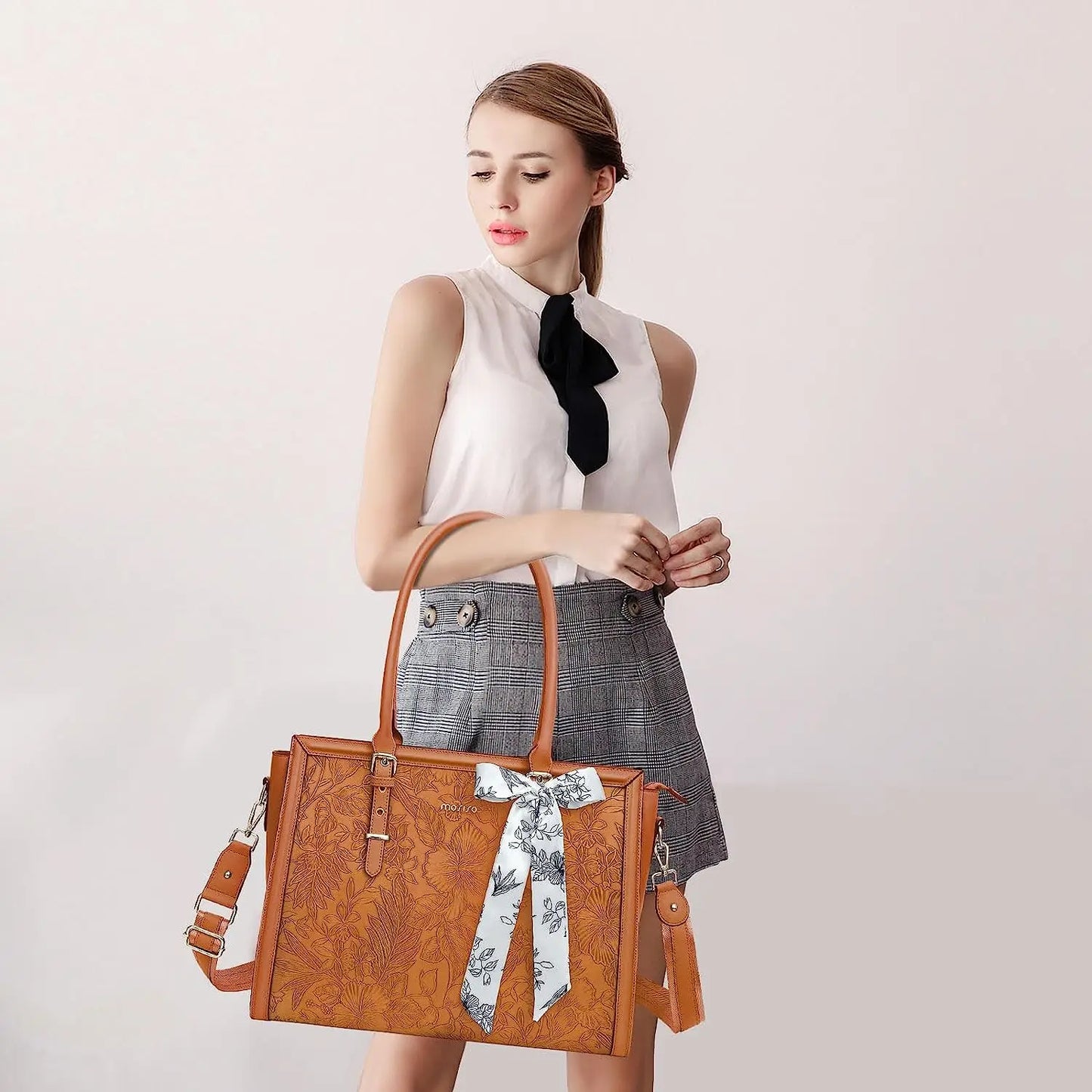 Women's Bag PU Leather Tote Bag Luxury Handbags For Women Large Capacity Shopping Messenger Tote Business NoteBook