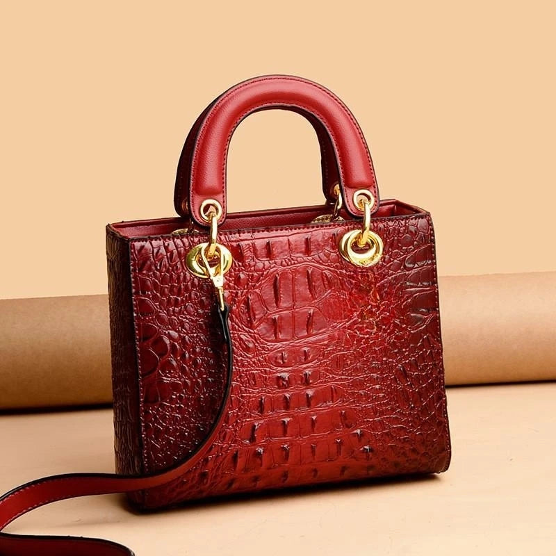 High Quality Luxury Brand Designer Leather Handbags Shoulder Bag For Women Hand Bag Crocodile Totes Purses Ladies Messenger Bags