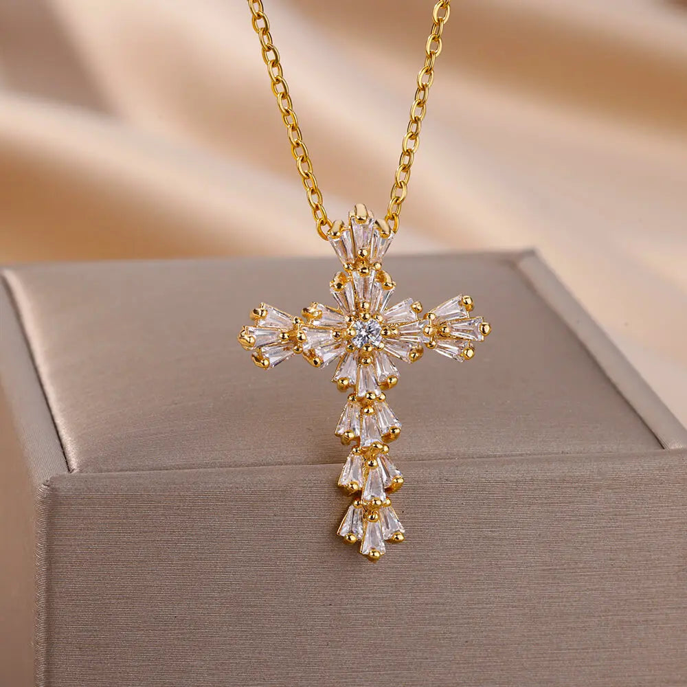 Luxury Zirconia Cross Pendant