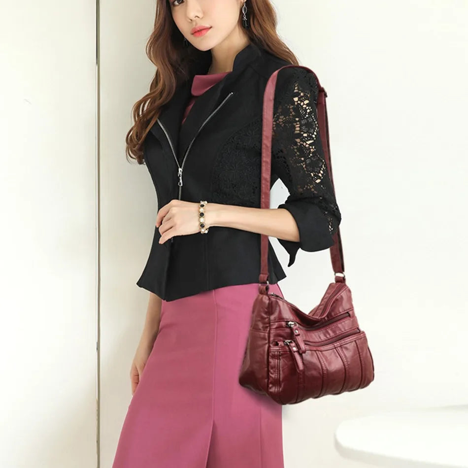 Fashion Soft Leather Crossbody Bags