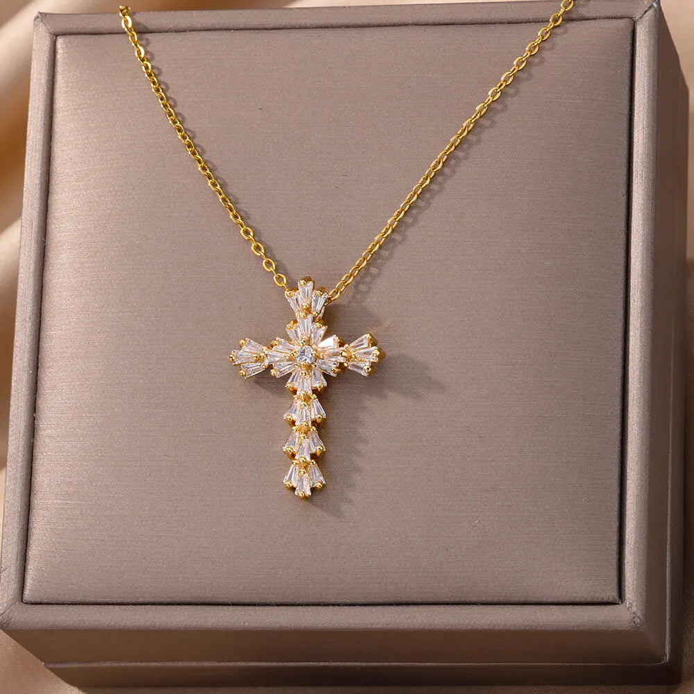 Luxury Zirconia Cross Pendant