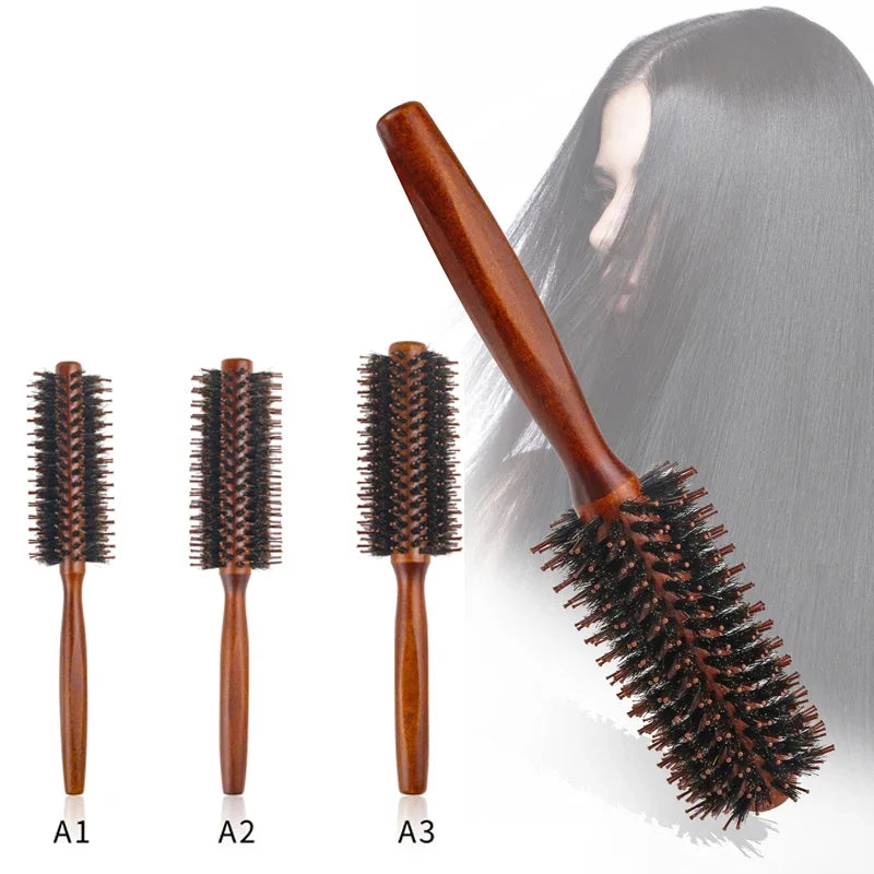 3 Types Straight Twill Hair Comb Natural Boar