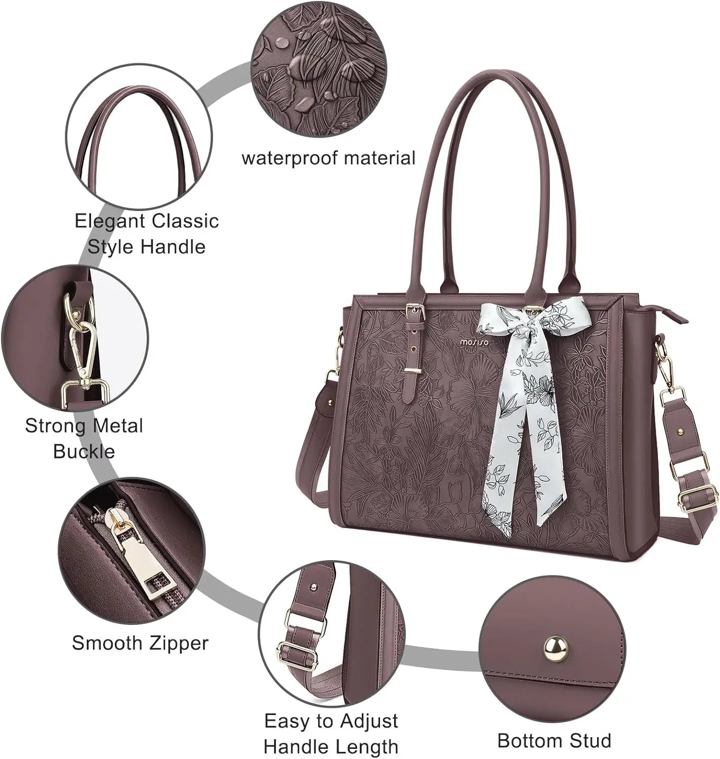 Women's Bag PU Leather Tote Bag Luxury Handbags For Women Large Capacity Shopping Messenger Tote Business NoteBook