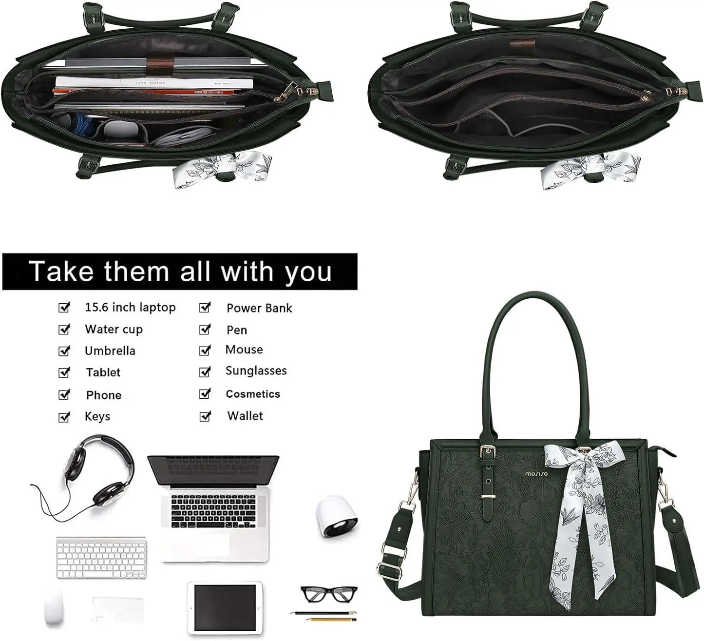 Women's Bag PU Leather Tote Bag Luxury Handbags For Women Large Capacity Shopping Messenger Tote Business NoteBook