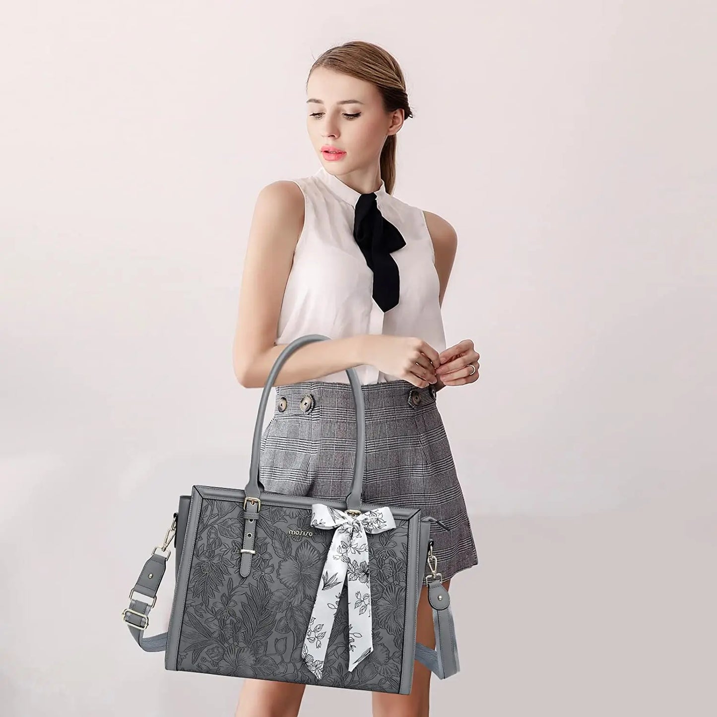 Women's Bag PU Leather Tote Bag Luxury Handbags For Women Large Capacity Shopping Messenger Tote Business NoteBook