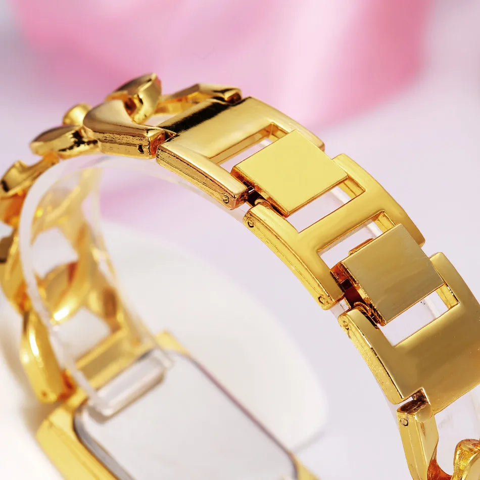 Elegant Woman watch Luxury Golden Color