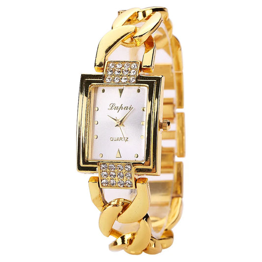 Elegant Woman watch Luxury Golden Color