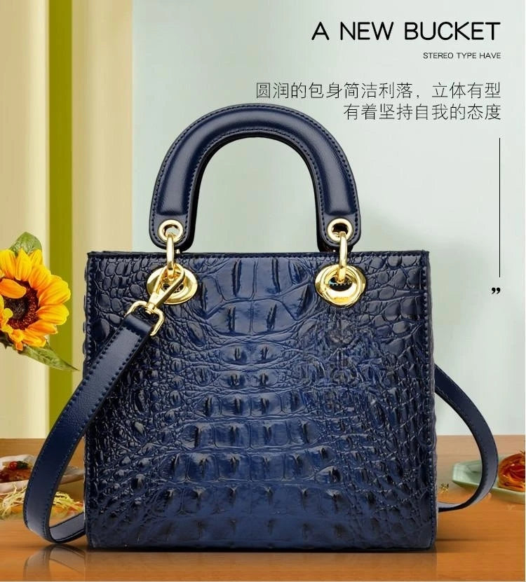 High Quality Luxury Brand Designer Leather Handbags Shoulder Bag For Women Hand Bag Crocodile Totes Purses Ladies Messenger Bags