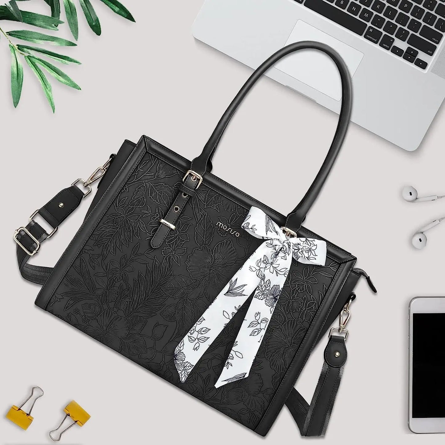 Women's Bag PU Leather Tote Bag Luxury Handbags For Women Large Capacity Shopping Messenger Tote Business NoteBook