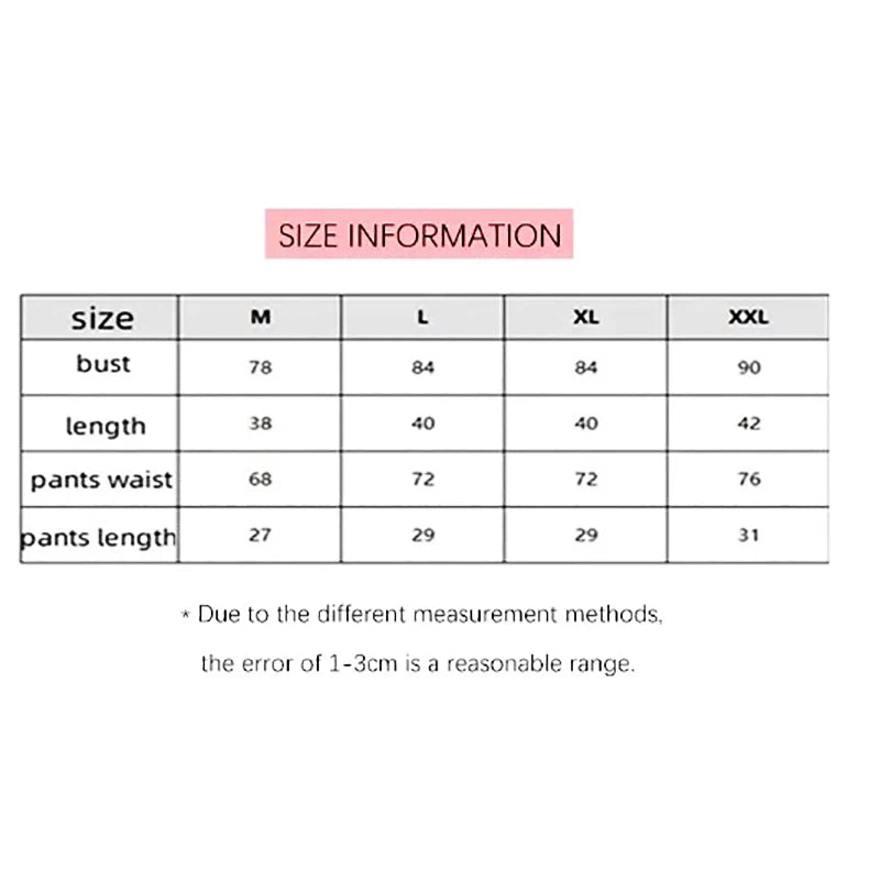 Sexy Summer Two Pieces Women Pajamas