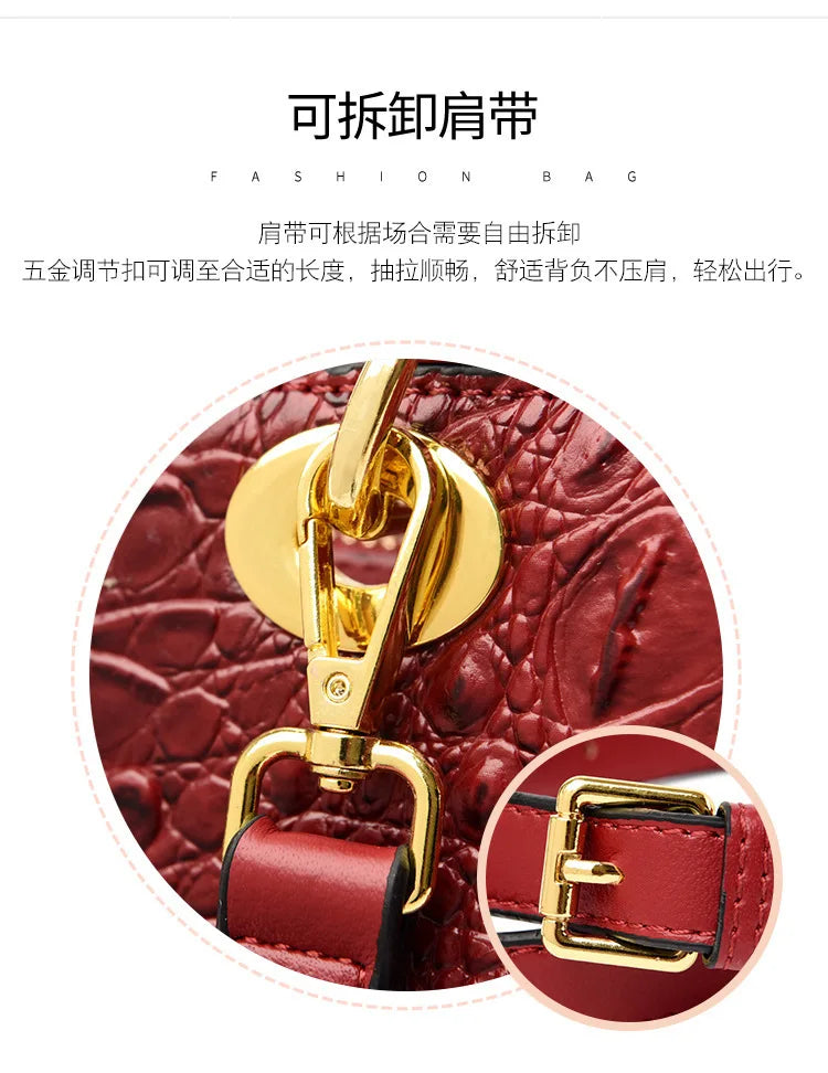 High Quality Luxury Brand Designer Leather Handbags Shoulder Bag For Women Hand Bag Crocodile Totes Purses Ladies Messenger Bags