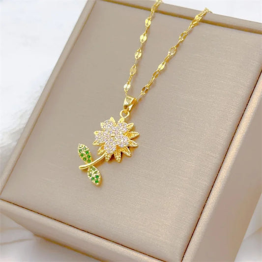 Classic and Charming Micro-embellished Sunflower