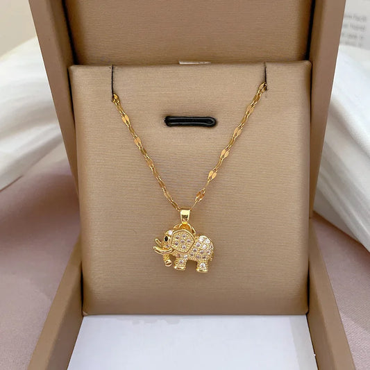 Fashion Light Luxury Micro-inlaid Three-dimensional Elephant