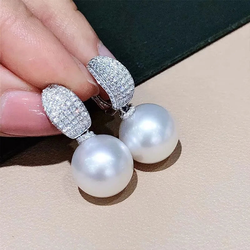 Huitan Luxury CZ Imitation Pearl