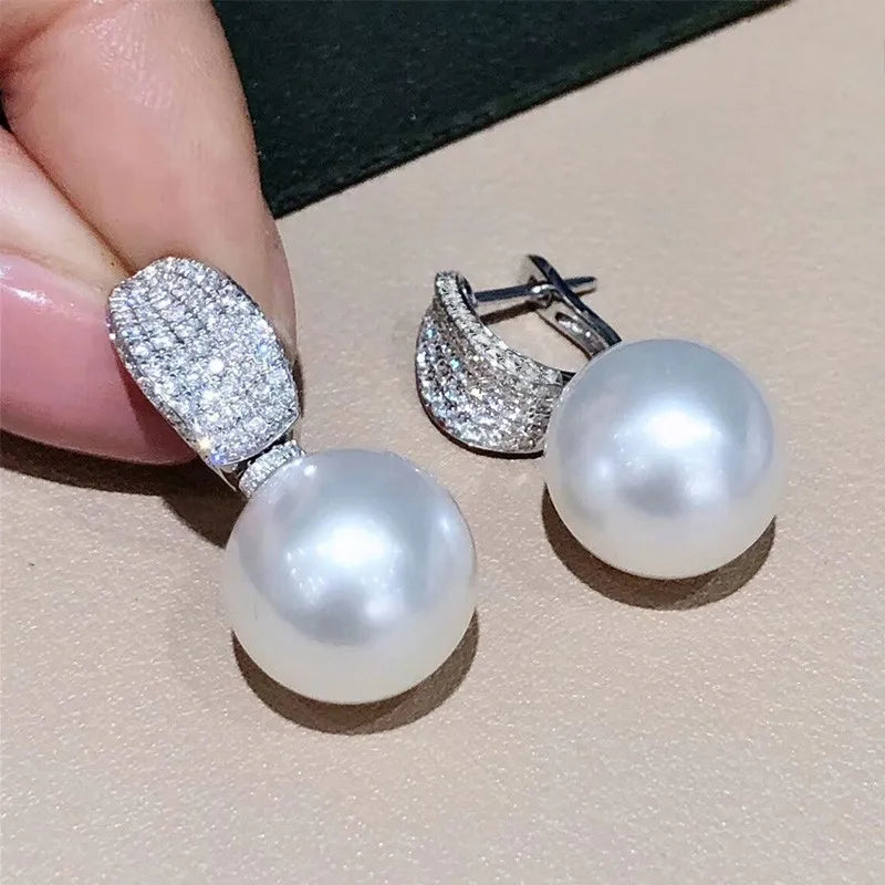 Huitan Luxury CZ Imitation Pearl