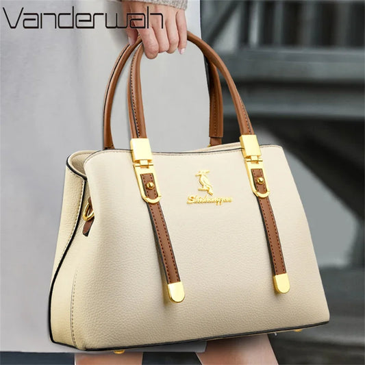 Genuine Luxury Women Handbags and Purses Brand Designer Crossbody Bags High Quality Leather Shoulder Messenger Bag Casual Totes