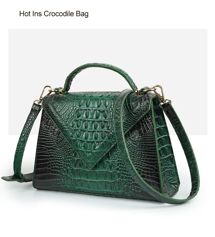 Luxury Designer Handbag Brand Crossbody Bags for Women 2022 New Crocodile Pattern Leather Shoulder Bags Casual Tote Bag