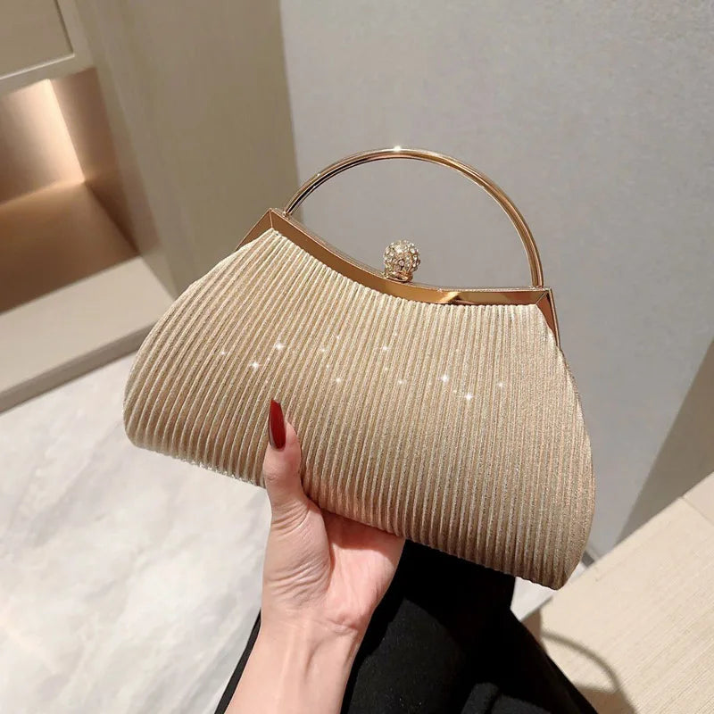 Pleated Evening Handbag Women