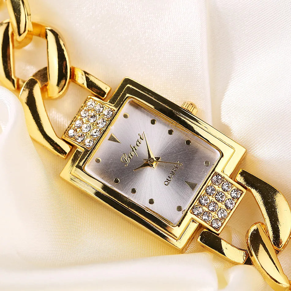 Elegant Woman watch Luxury Golden Color