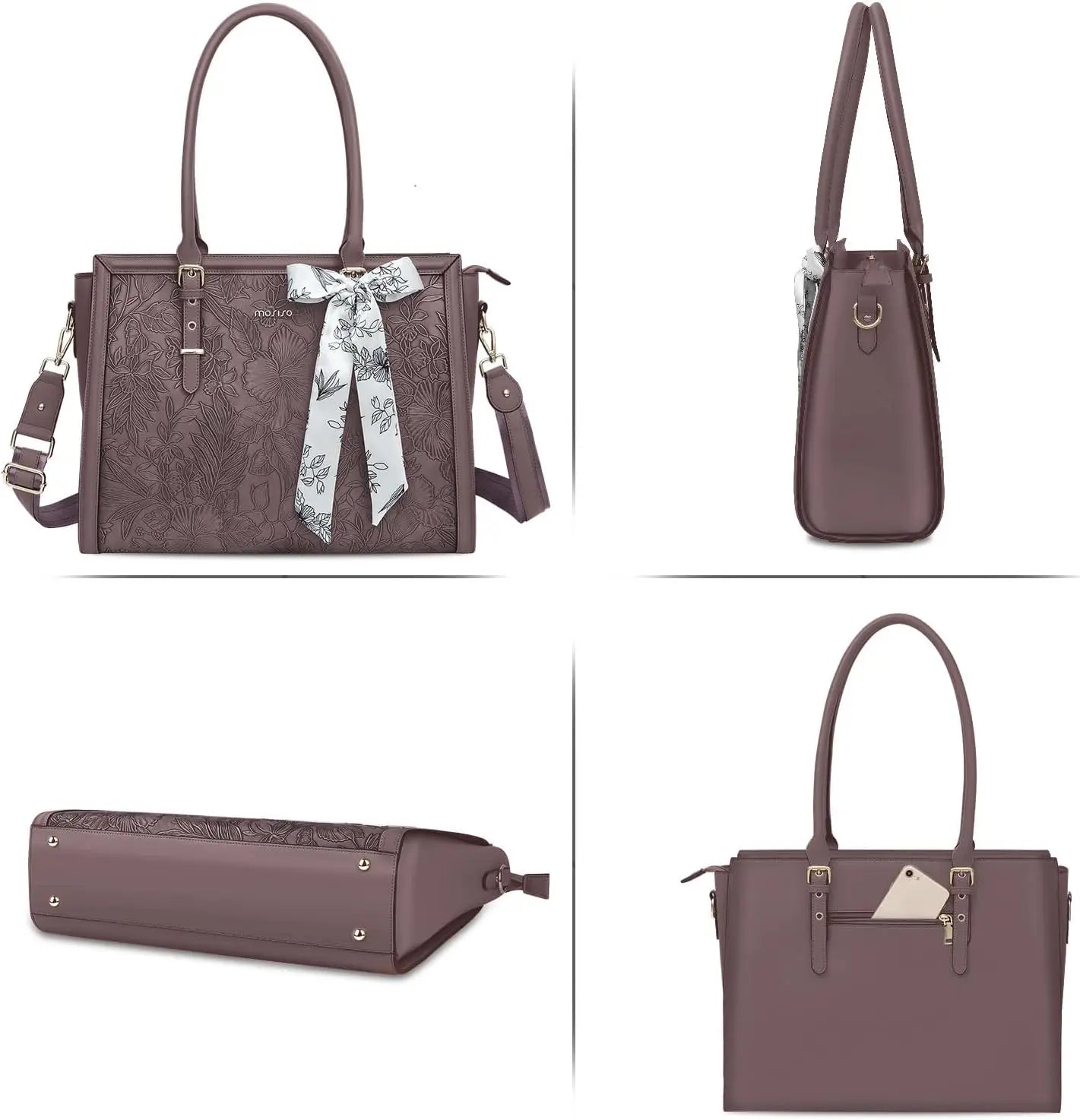 Women's Bag PU Leather Tote Bag Luxury Handbags For Women Large Capacity Shopping Messenger Tote Business NoteBook