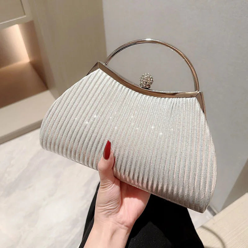 Pleated Evening Handbag Women