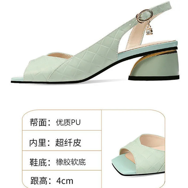 Plastic Sandals Luxury Women's Shoes Platform Dress Designer Woman Low Heel 2024 Elegant Heels Comfortable Coonfort Heeled